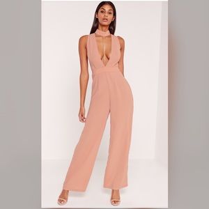 Missguided Crepe Choke Jumpsuit